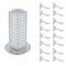 Four-Sided Revolving 4"W x 12"H Pegboard Counter Display w/ 16 2" Hooks